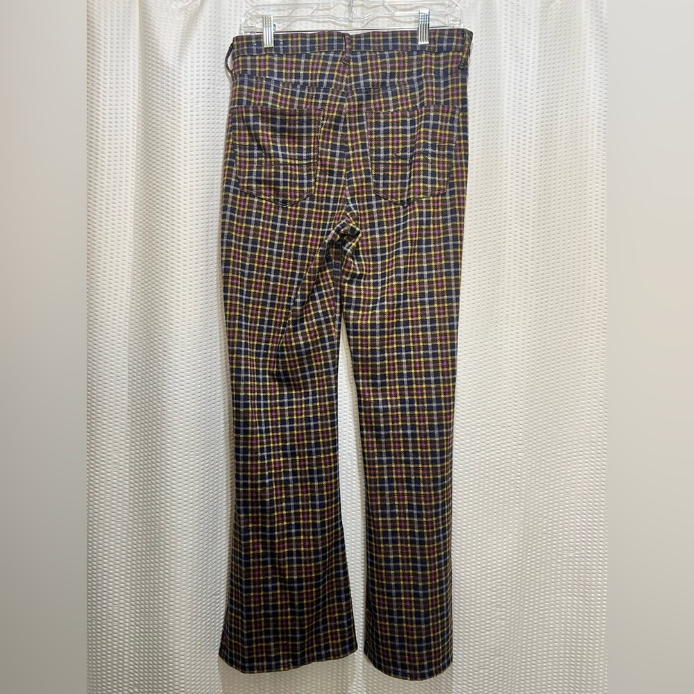 American Eagle Outfitters Purple and Gold Plaid Pants - Picture 2 of 4